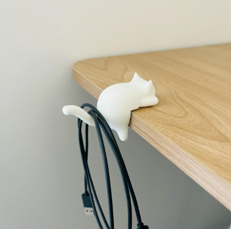 Organizador de Cabos Gatinho | Impressão 3D Premium