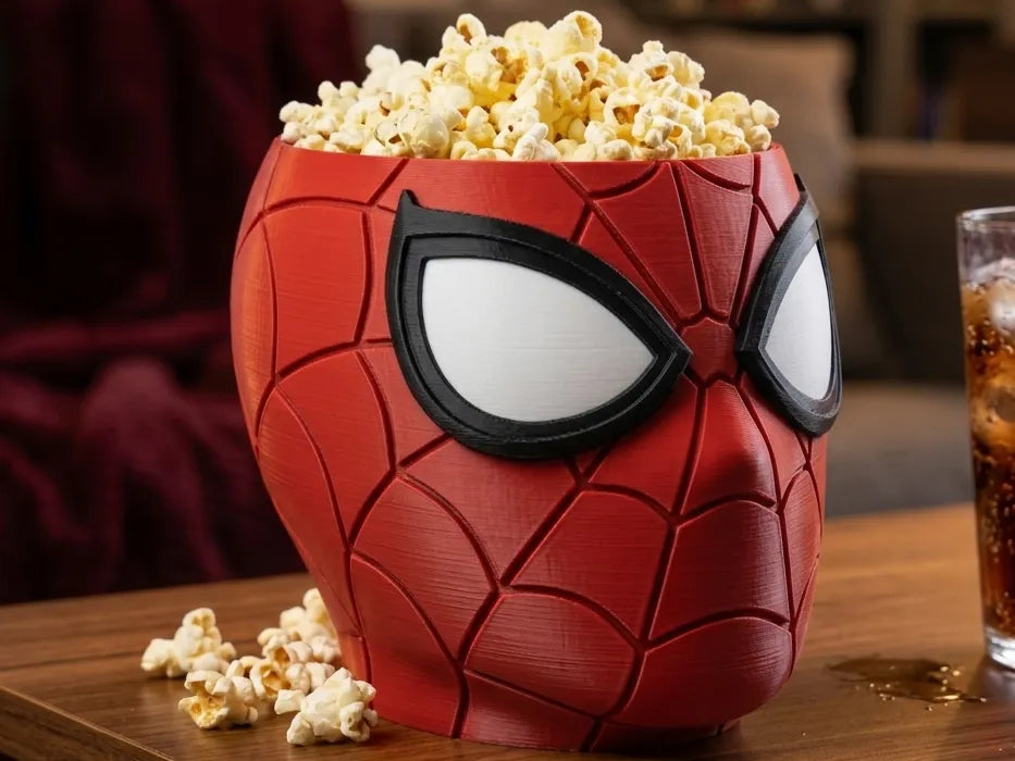 🍿 Pote de Pipoca Homem-Aranha 3D | O Presente Perfeito para Fãs da Marvel