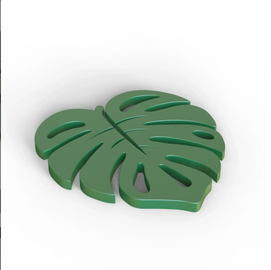 Base para Copos Folha Monstera | Impressão 3D Premium
