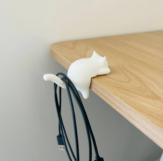 Organizador de Cabos Gatinho | Impressão 3D Premium