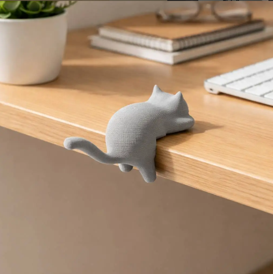 Organizador de Cabos Gatinho | Impressão 3D Premium
