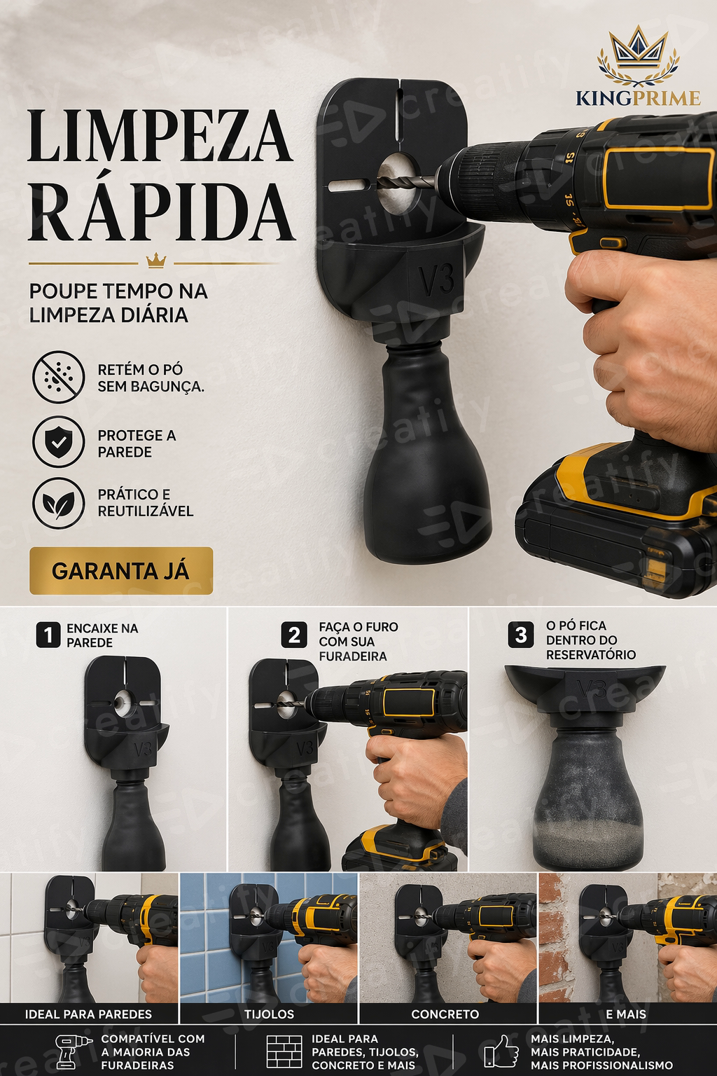 Protetor de Pó para Furadeira V3